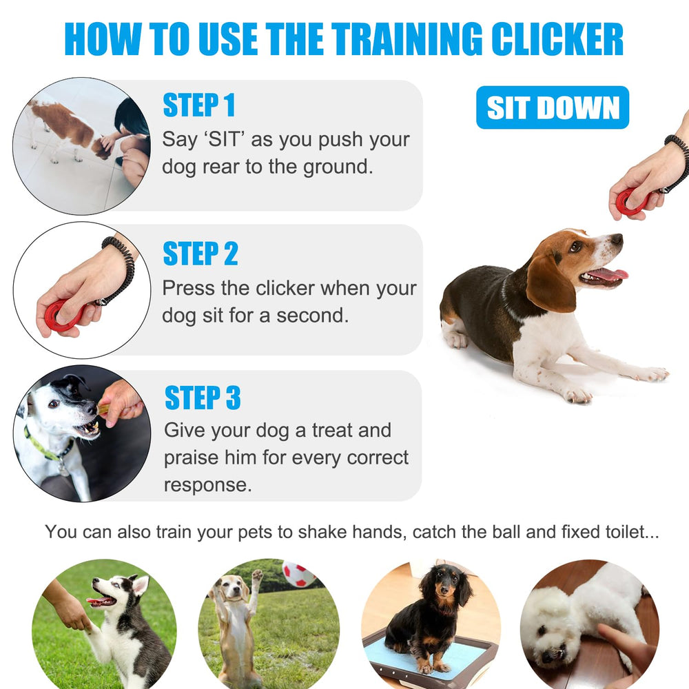 Diyife Clicker chien jaune dans la paume, renforcement positif facile