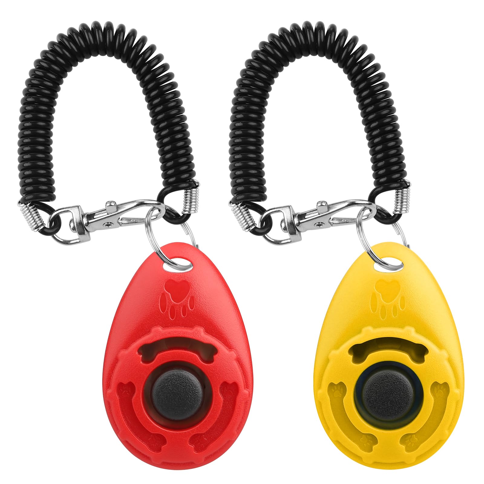 Diyife Clicker chien rouge en main, outil d'entraînement clair et efficace