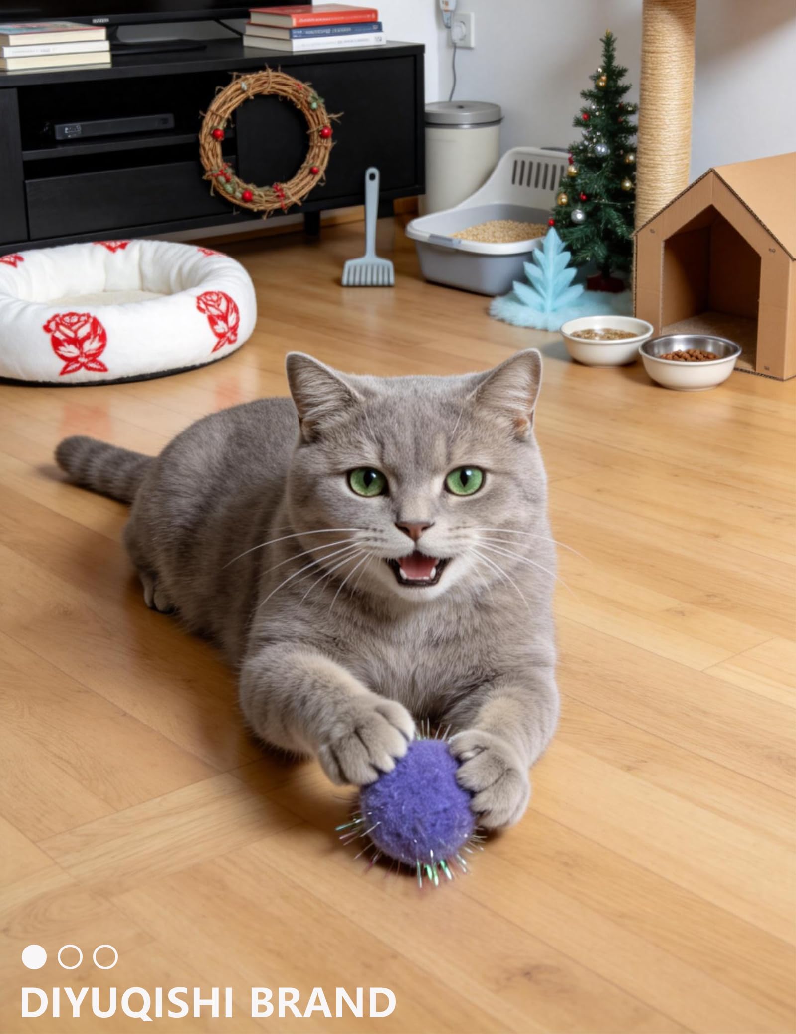 DIYUQISHI-balles-chat-creation-guirlande, parfait pour des couronnes décoratives.