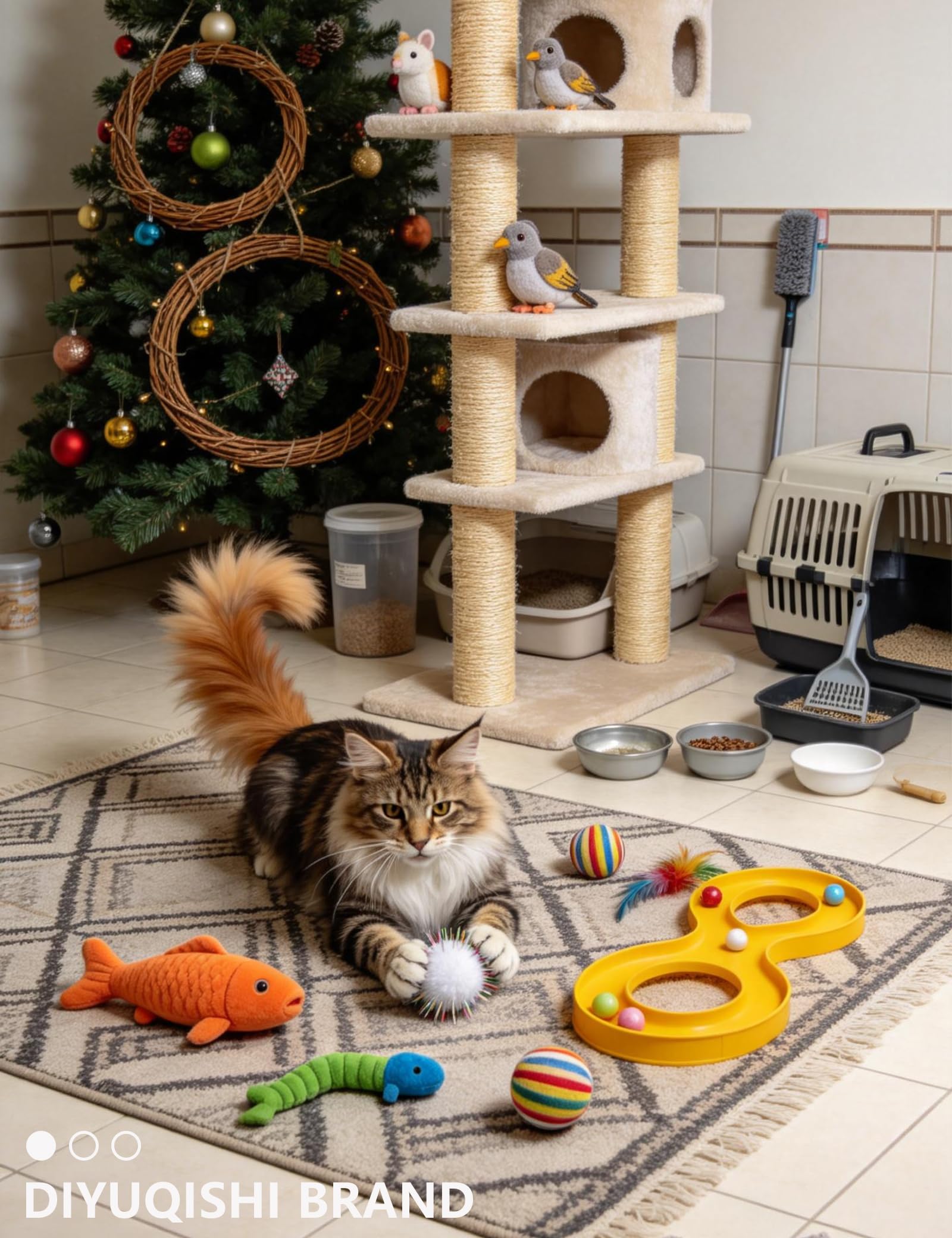 DIYUQISHI-balles-chat-decoration-maison, idéales pour décorer l’espace du chat.