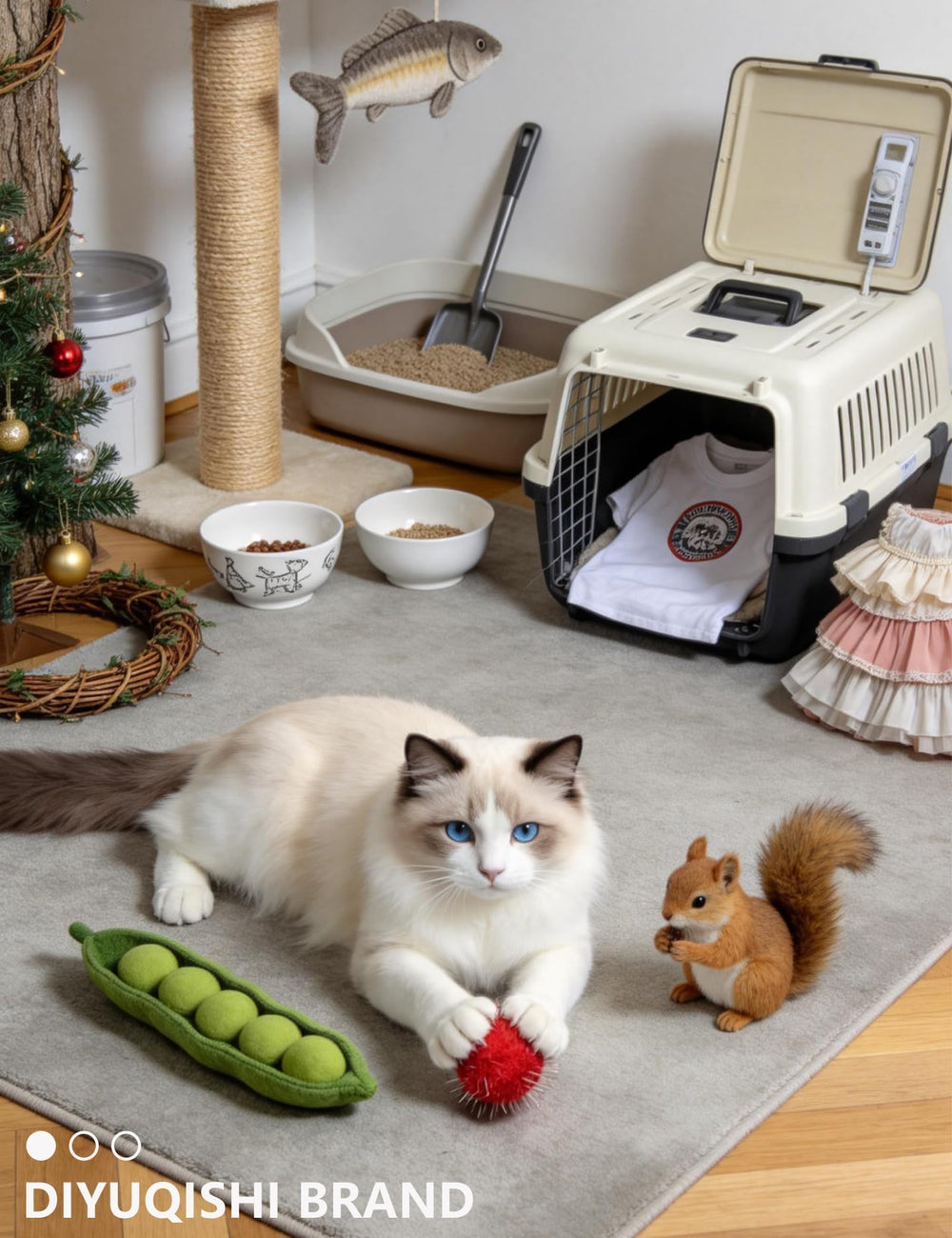 DIYUQISHI-balles-chat-ensemble-couleurs-diverses, stimulent l’activité et l’amusement.