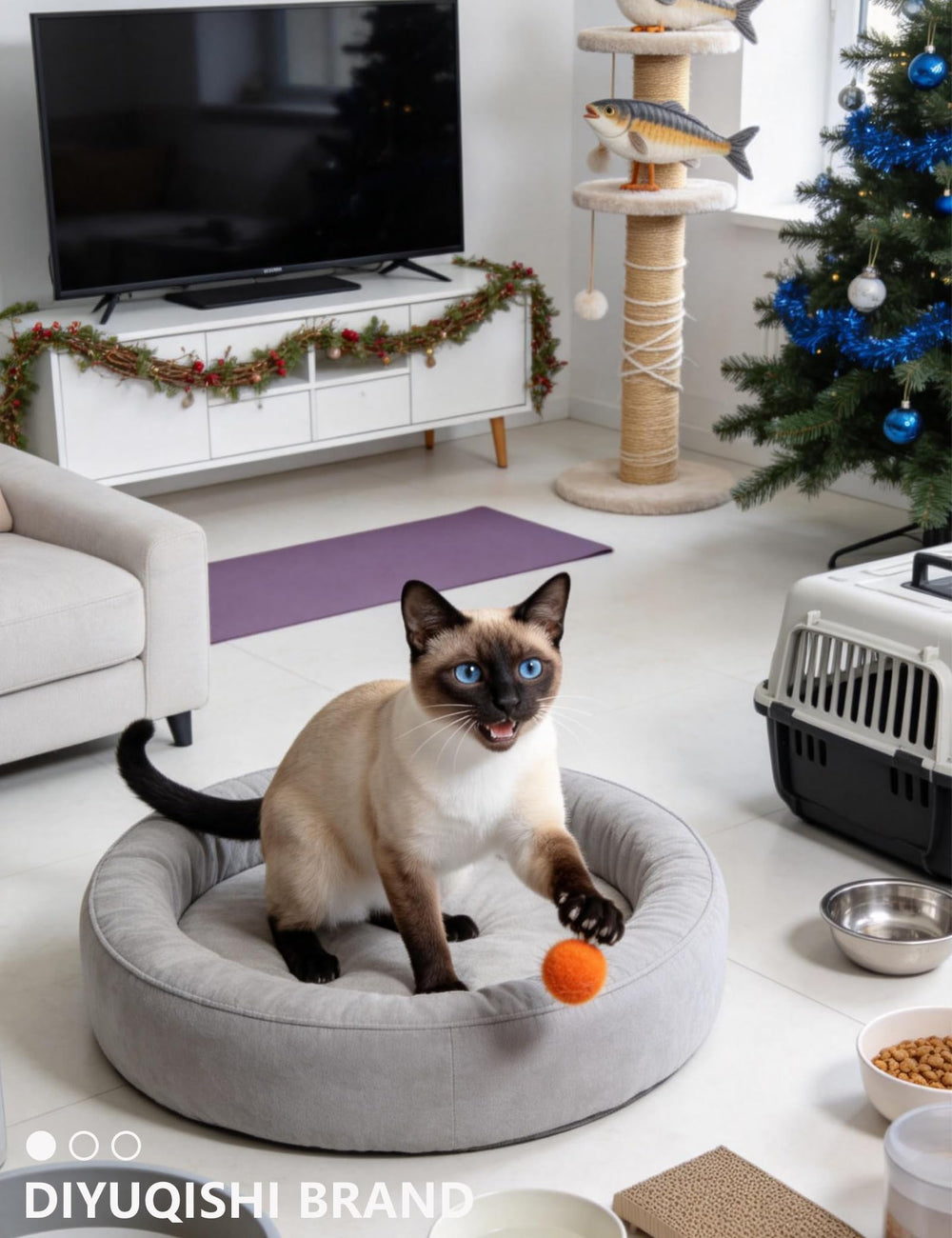 DIYUQISHI-balles-chat-peluche-de-qualite, douceur durable pour le jeu quotidien.