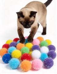 DIYUQISHI-balles-chat-soft-1-5-pouces, peluche douce pour le jeu.