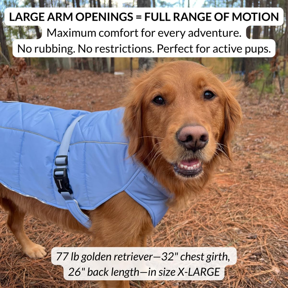 DJANGO doudoune-puffer chien trou-harnais pratique pendant promenades.