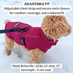 DJANGO gilet ouverture harnais: attacher la laisse sans retirer le manteau.