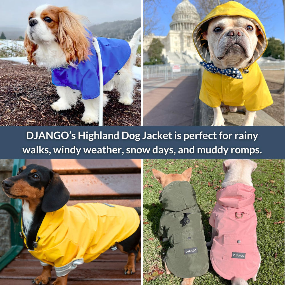 DJANGO Highland fermeture velcro ventral pour enfiler rapidement le manteau.