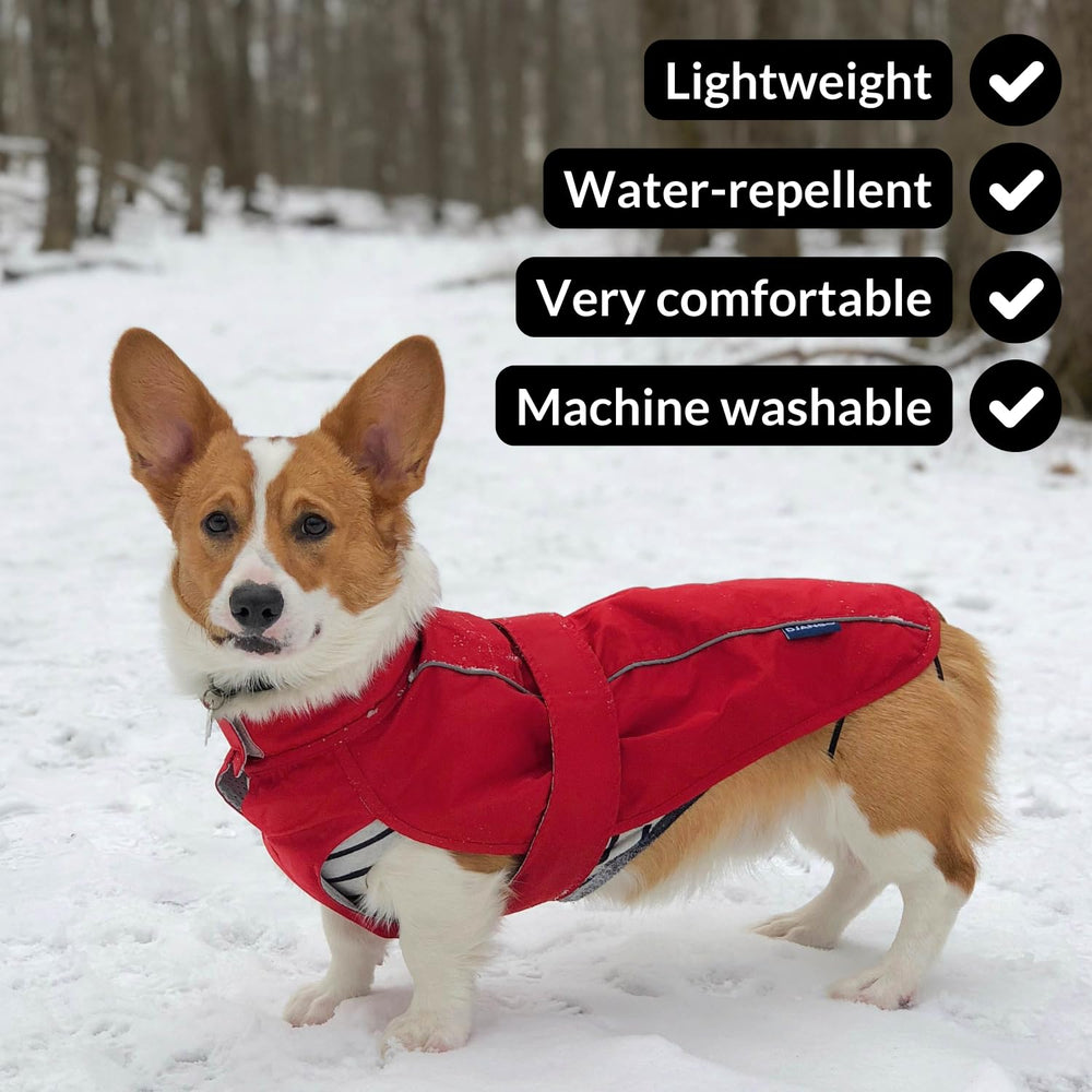 DJANGO manteau-chien réglage par Velcro pour un ajustement personnalisé et confortable.