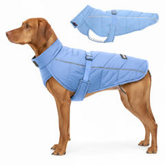 DJANGO manteau puffer chien bleu crépuscule – vue avant, chaleur et confort.