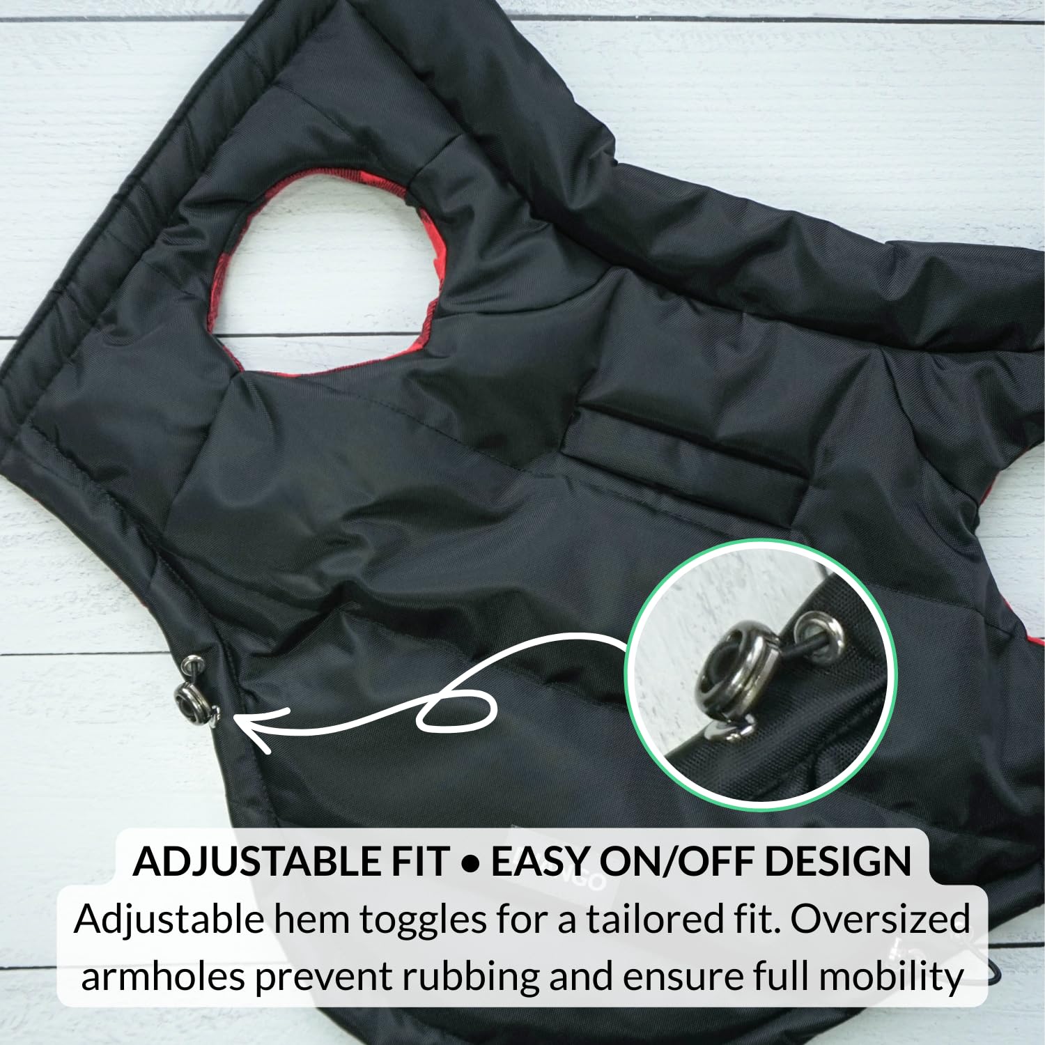 DJANGO manteau chien, ajustement dos avec cordons élastiques pour une coupe personnalisée.
