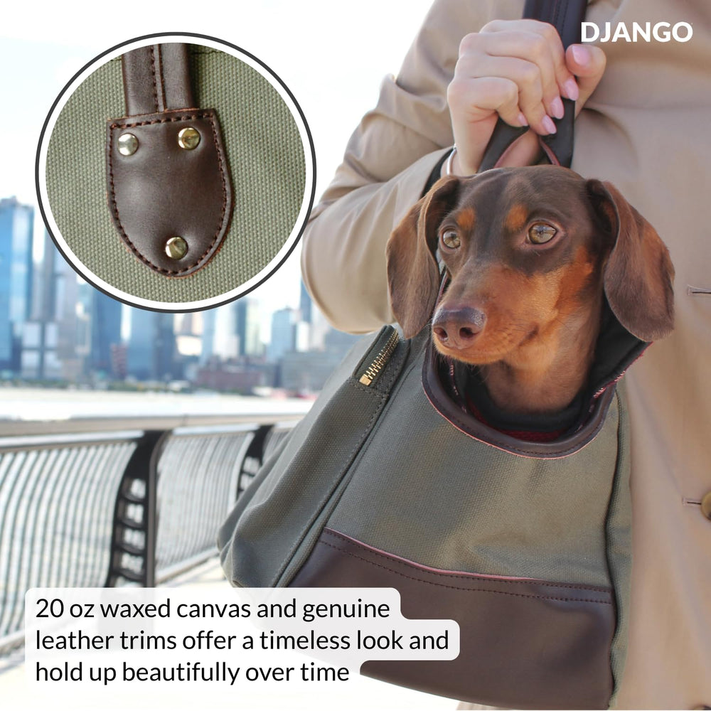 DJANGO sac chien extérieur canvas cire olive durable