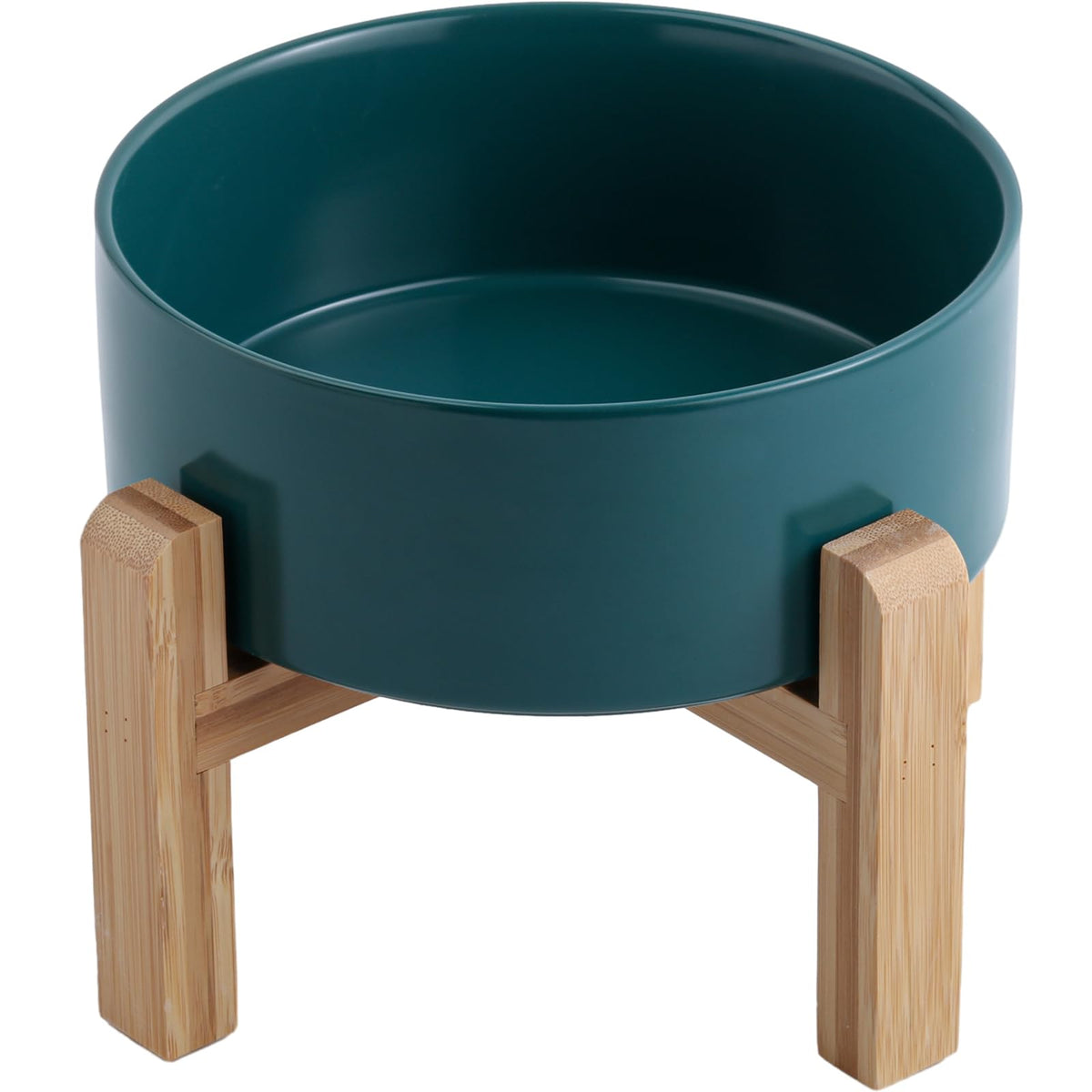 DJJJOOYS gamelle surélevée en céramique verte pour chien, posture idéale pendant les repas.