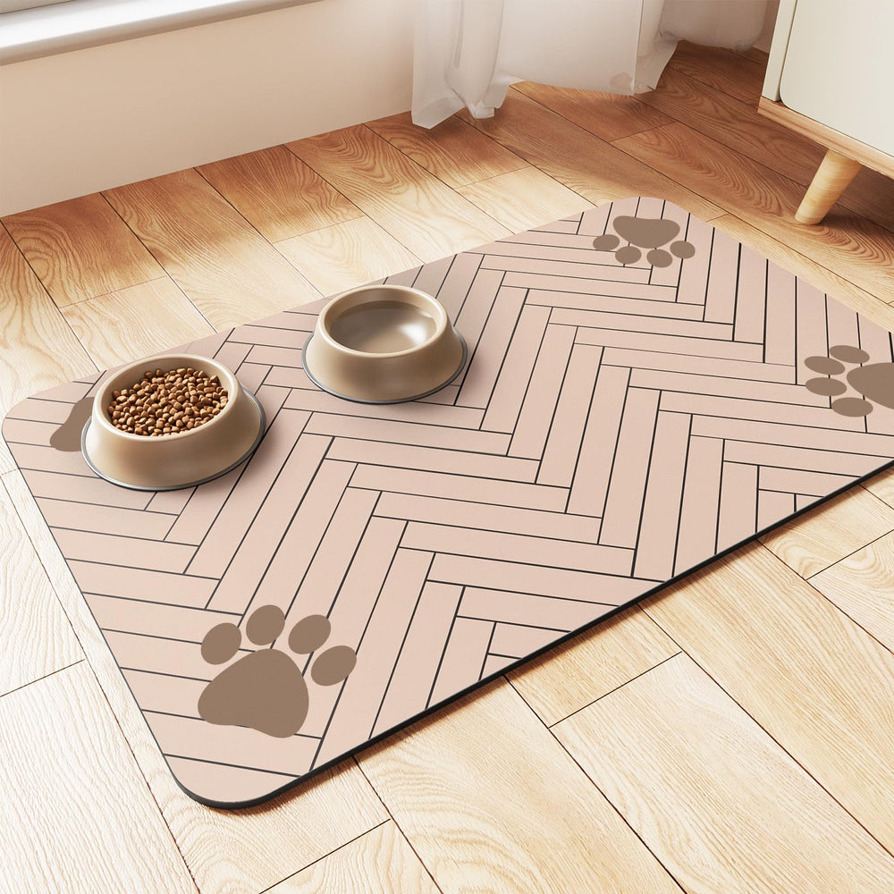 DK177 Tapis d’alimentation absorbant pour chiens et chats protège le sol.