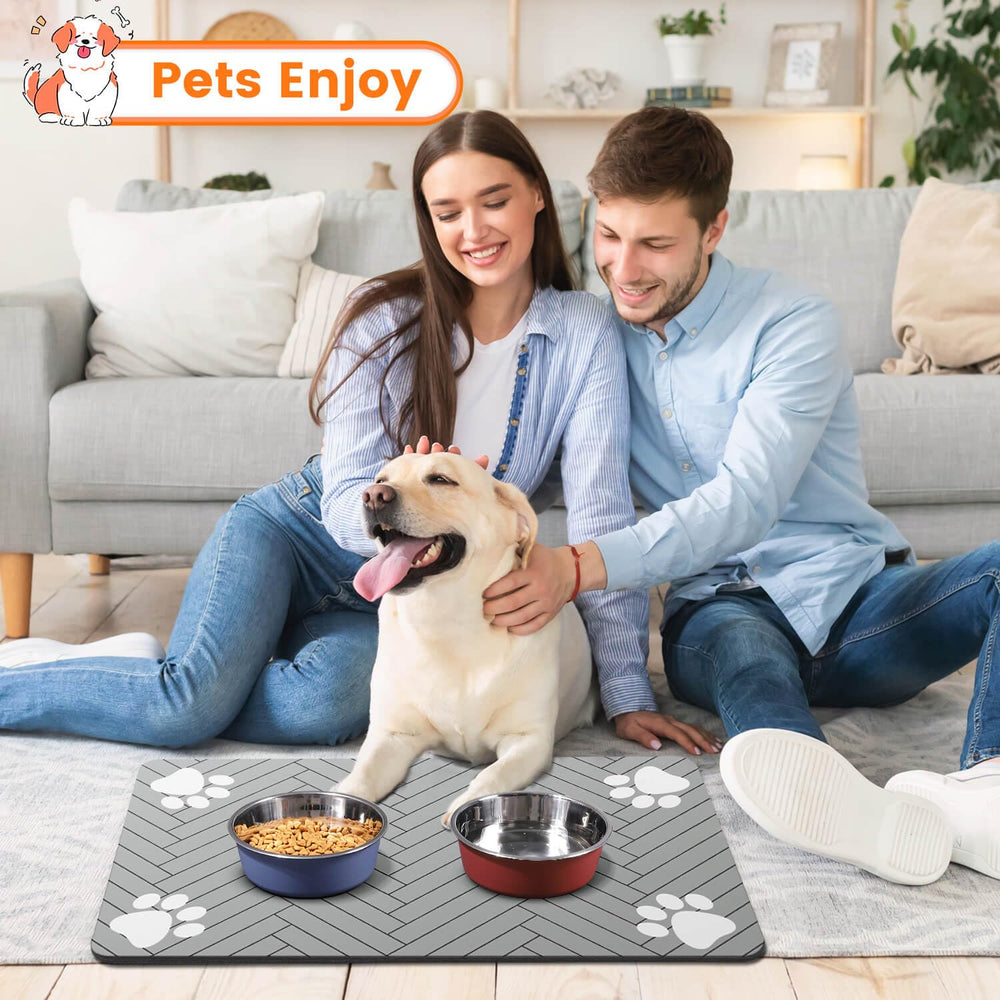 DK177 Tapis-grande-taille-20x12-pouces, couverture suffisante pour bols et gamelles
