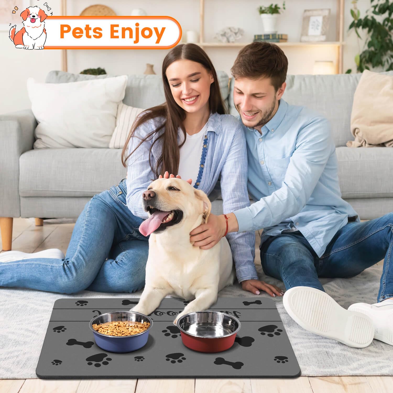 DK177 tapis protège le sol, réduit les dégâts lors des repas.
