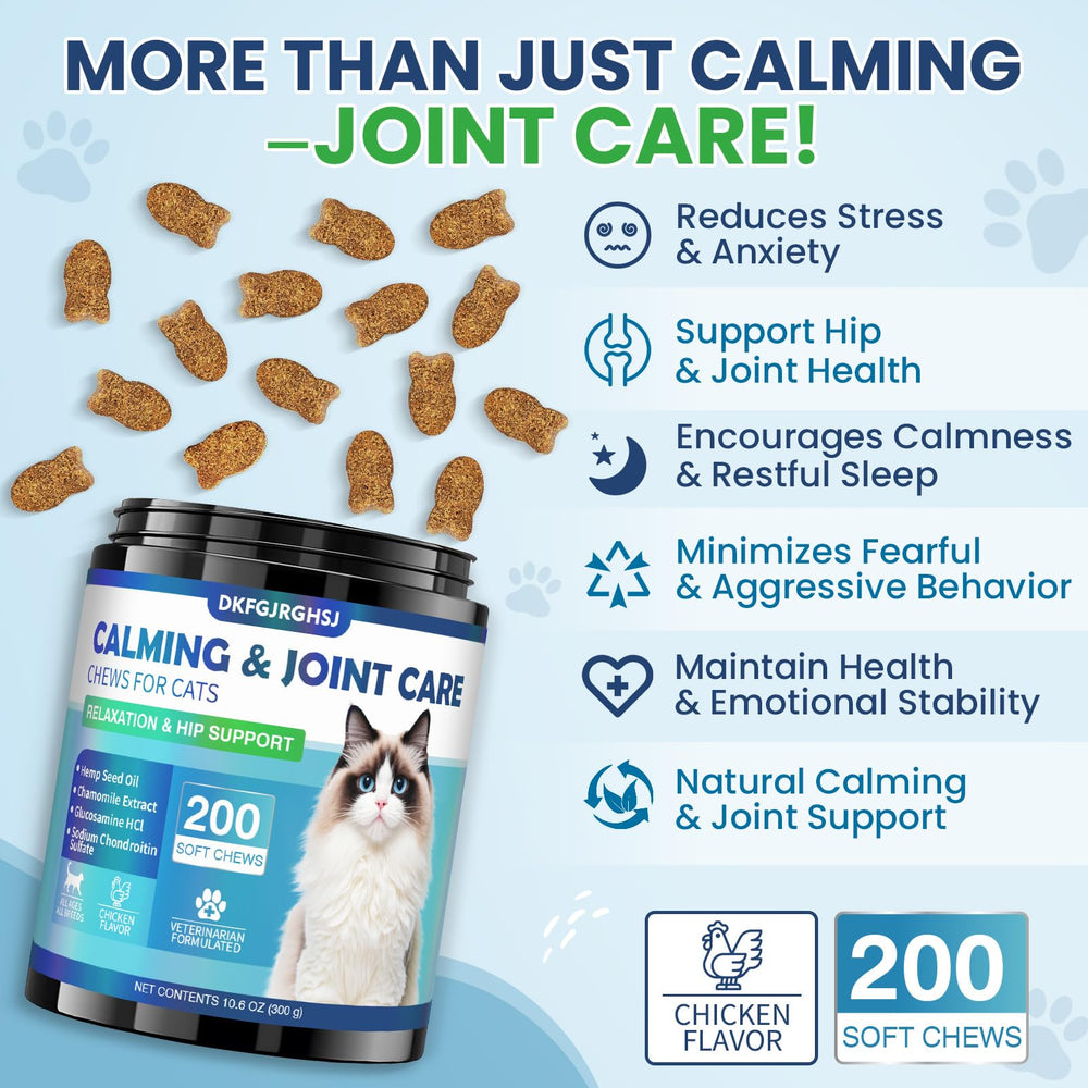 DKFGJRGHSJ friandises pour chat : chat plus detendu apres le trajet.