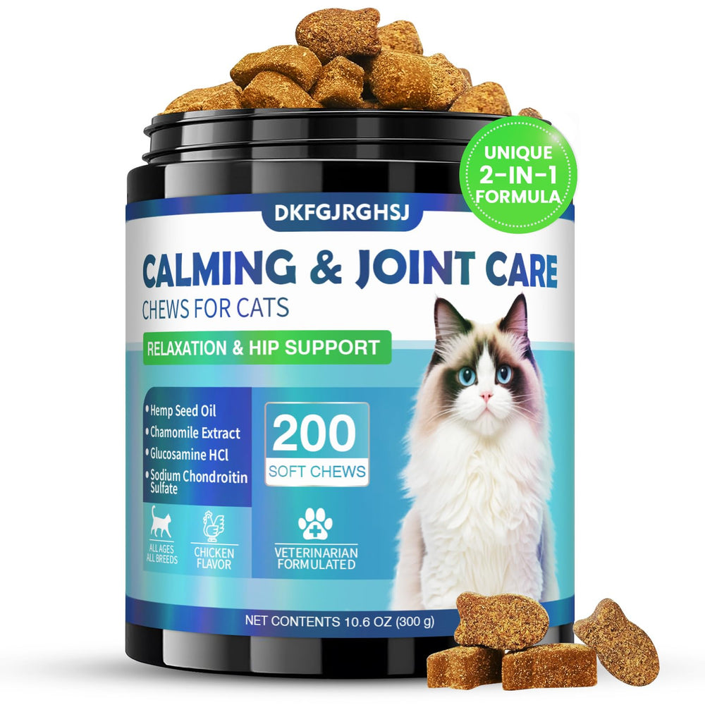 DKFGJRGHSJ friandises pour chat : flacon apaisant, aide au calme.