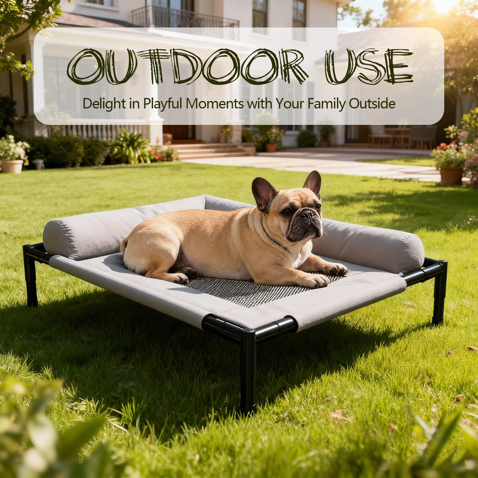 Oreiller en forme L de DMPWNEBL pour petit chien, soutien naturel du cou.