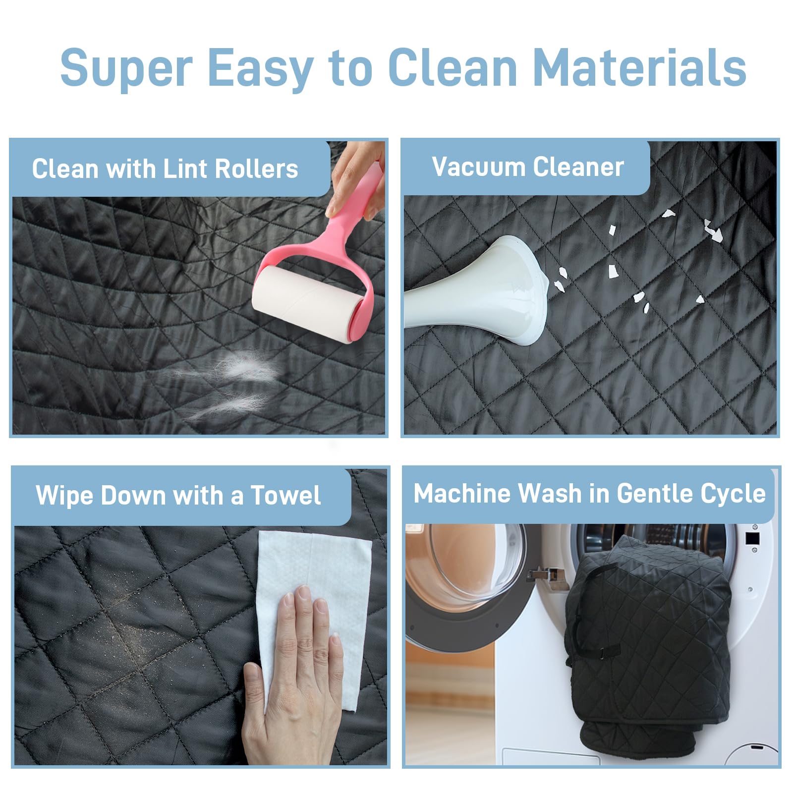 Nettoyage rapide DMS PROTECTOR, lavage en machine ou essuyage après voyage.