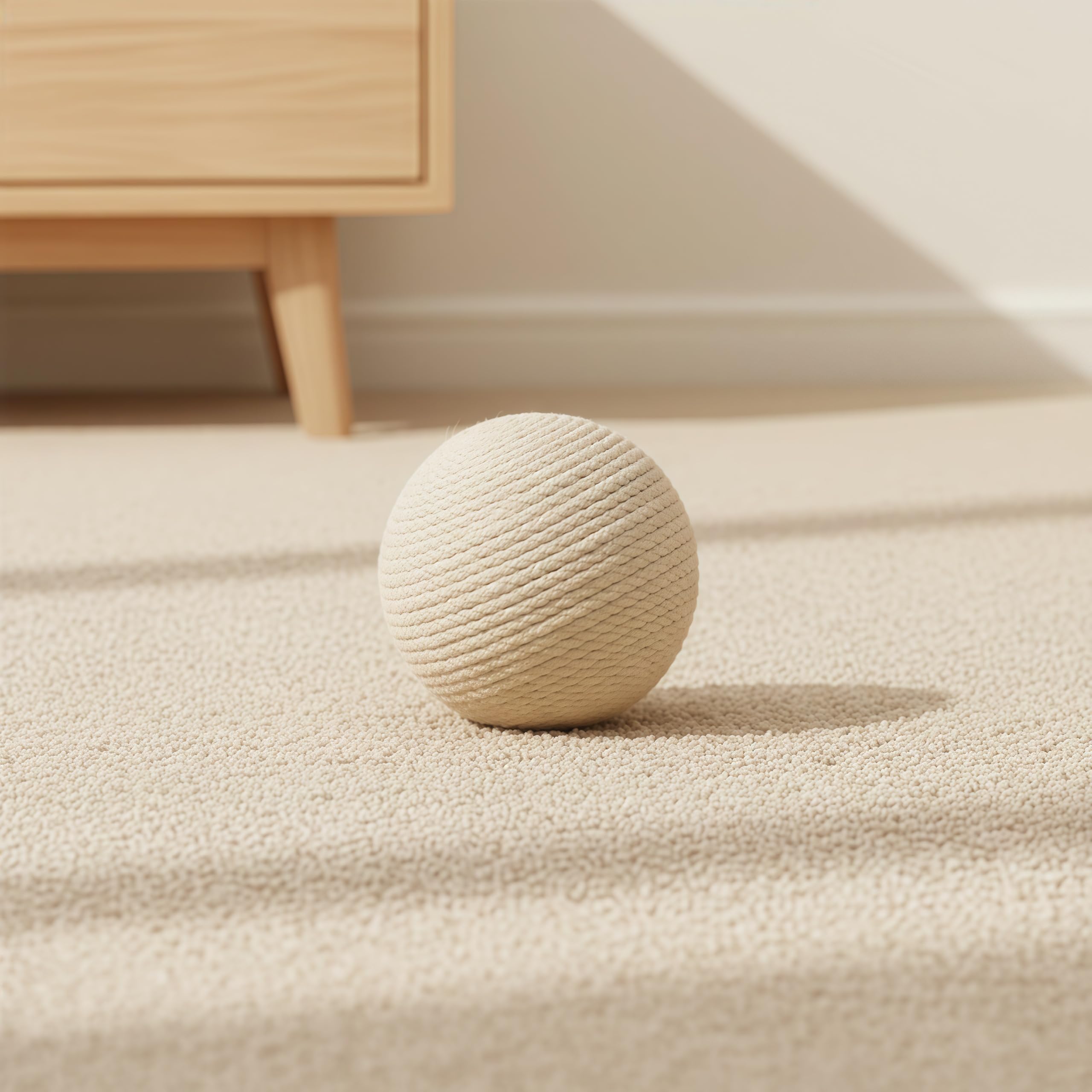 DMZBJ Boules Sisal Chat blanc, esthétique simple et visibilité accrue.