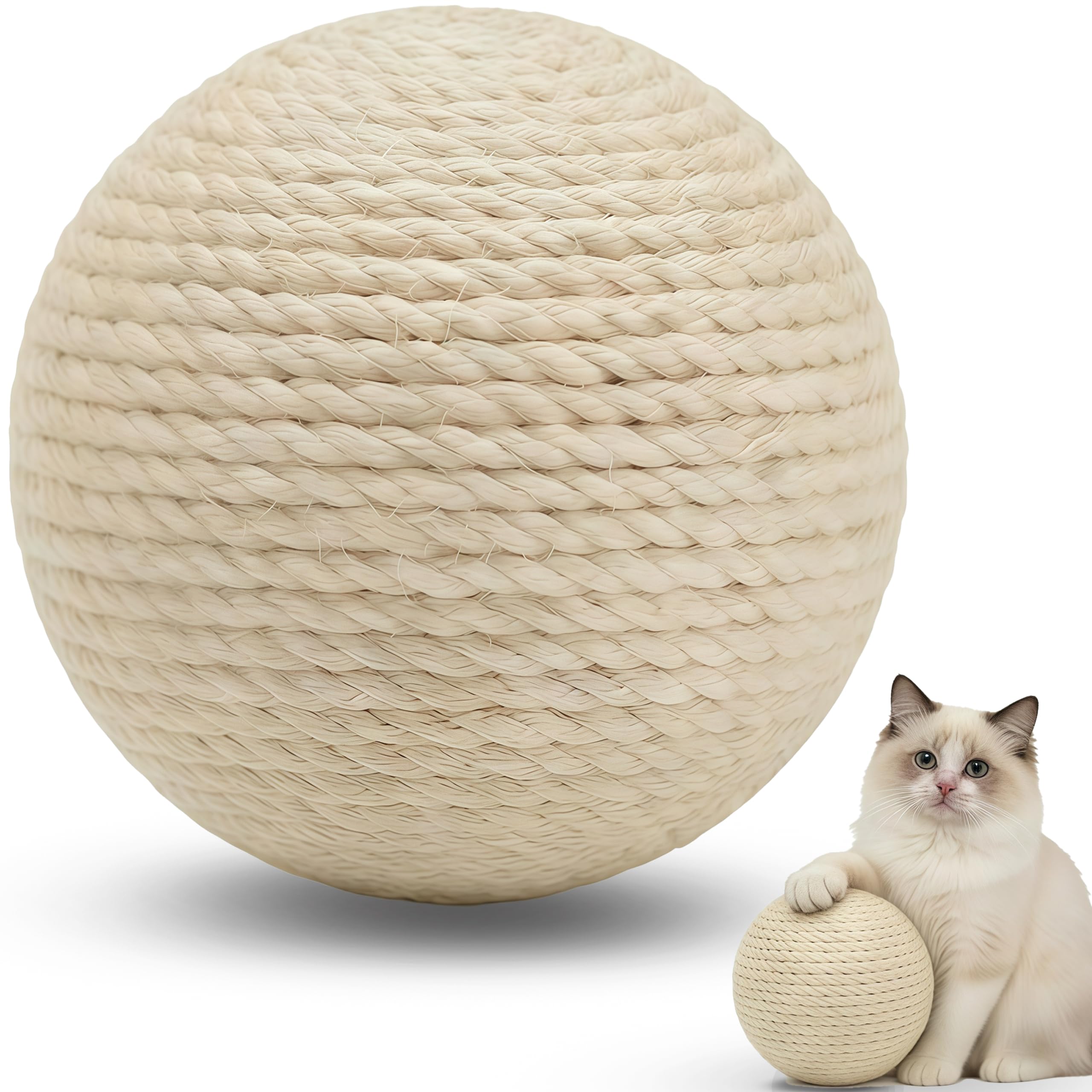 DMZBJ Boules Sisal Chat avec son crinkle, attrait sensoriel et jeu interactif.