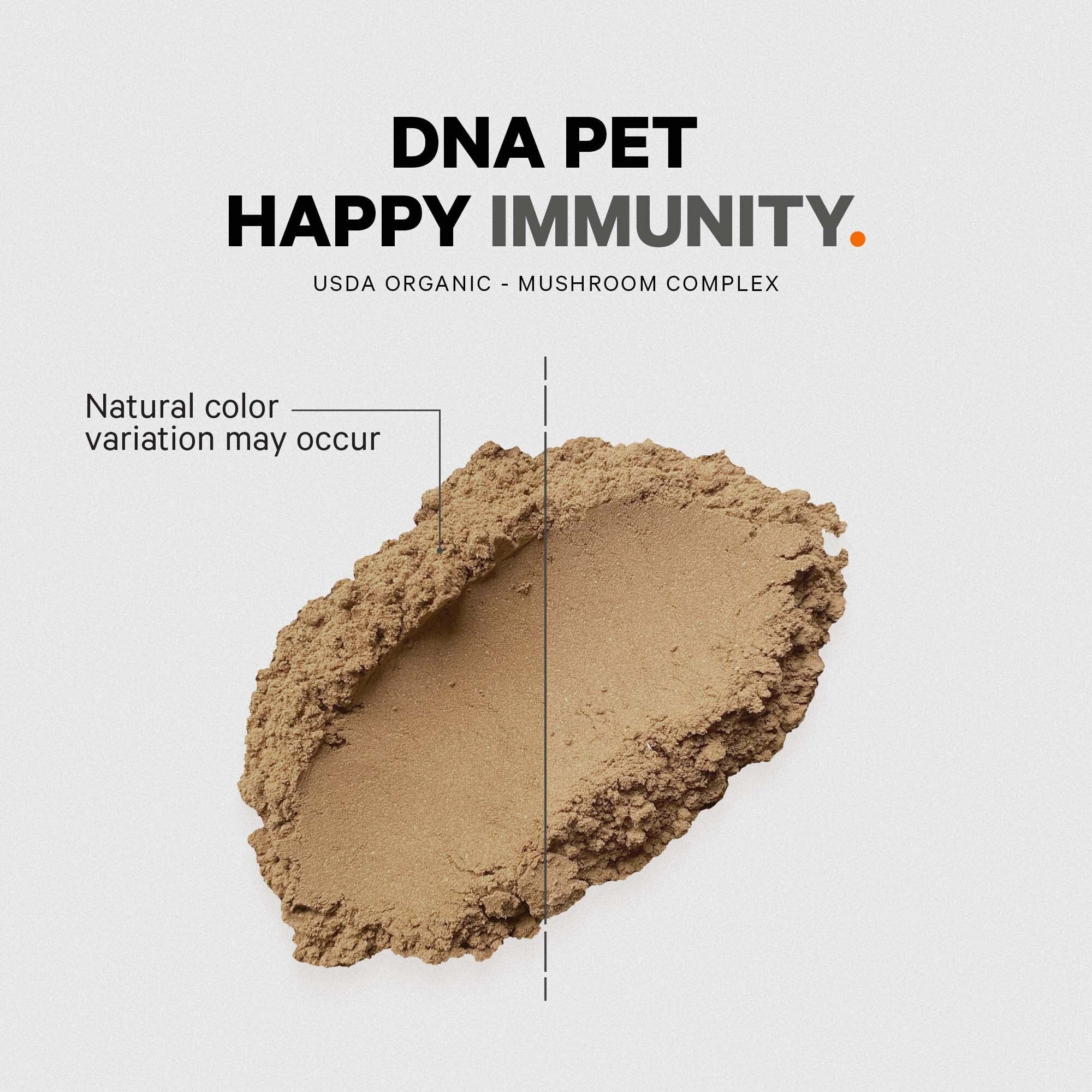 Sans gluten DNA PET, poudre de champignons pour chien sans céréales ajoutées.