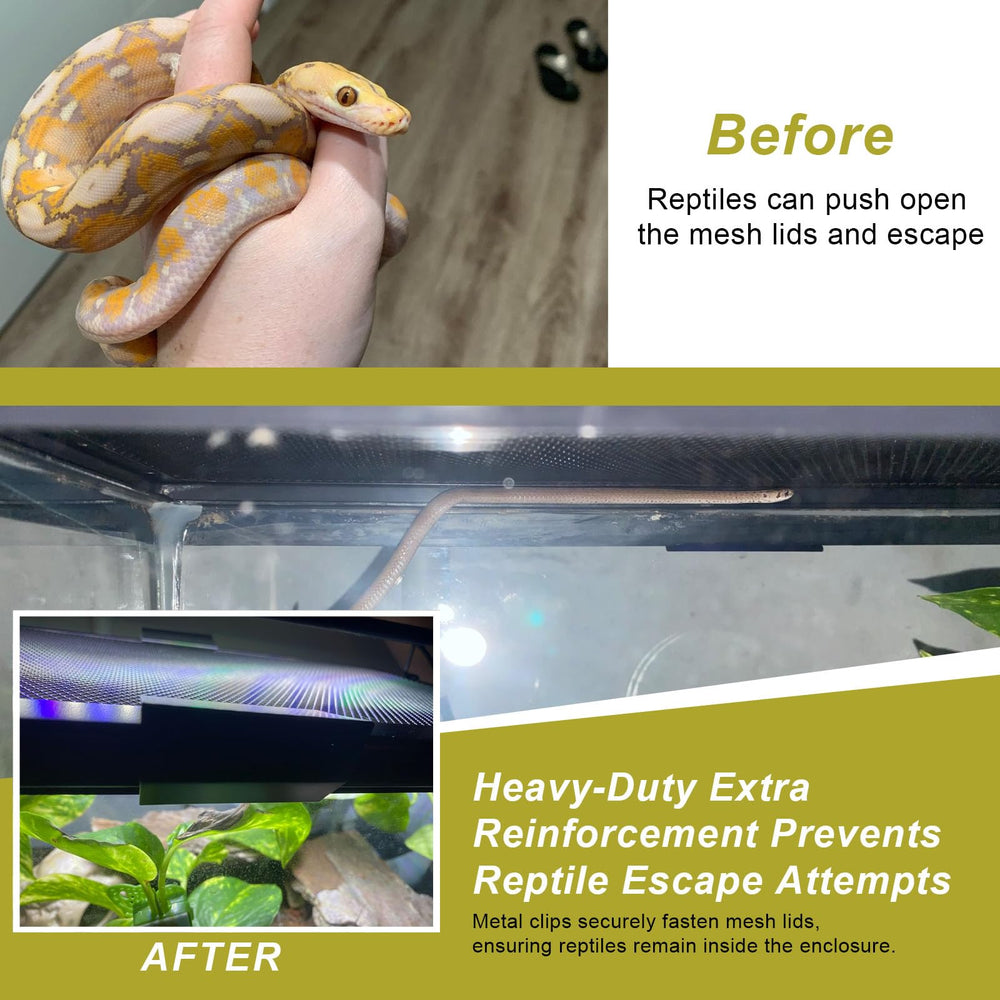 Verrou DNIUAXZ pour haut de terrarium – protection et sécurité accrues.