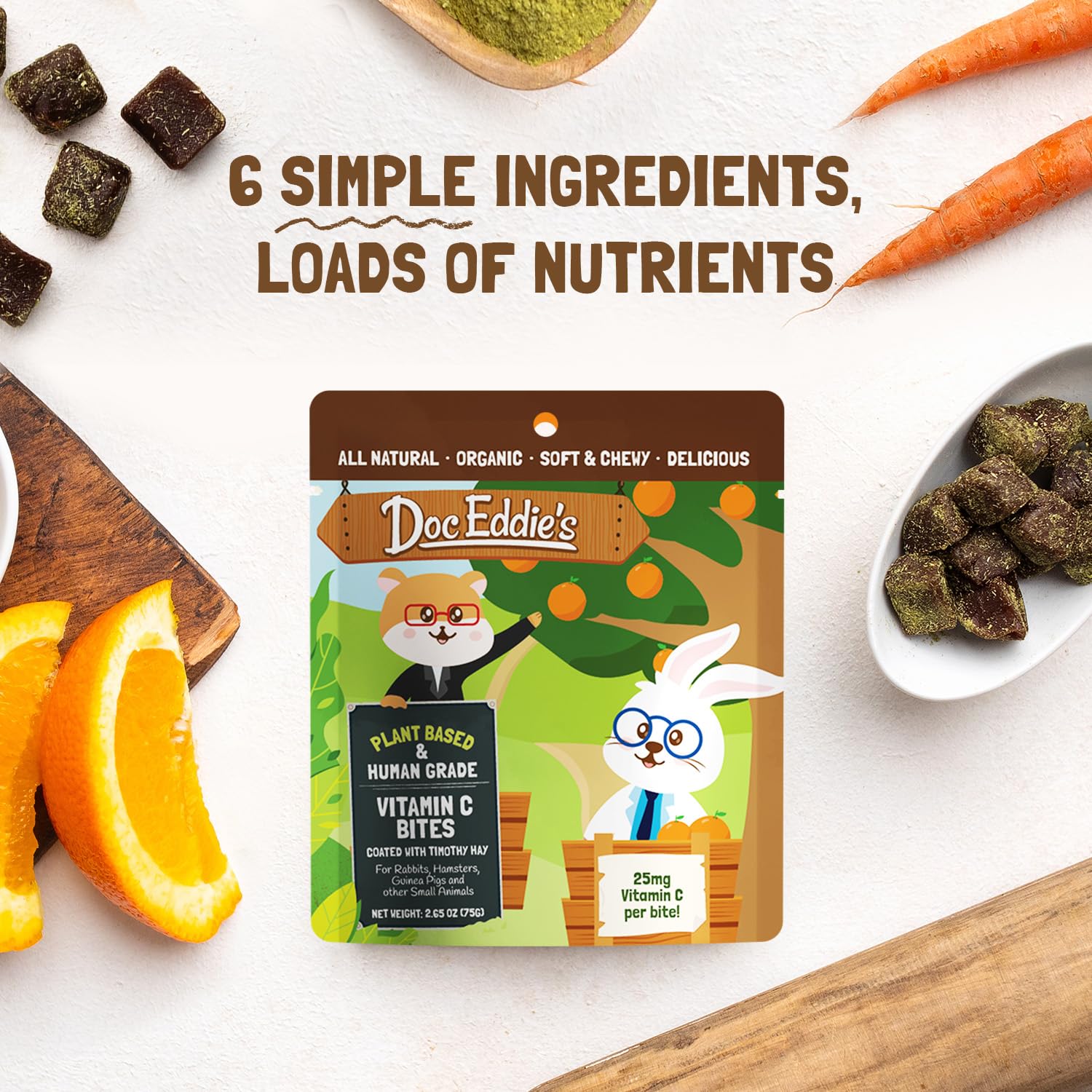 Sans céréales: Doc Eddie's Vitamin C Bites sans céréales ni additifs artificiels
