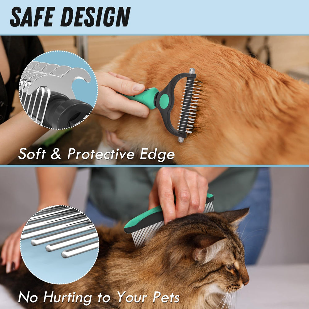 Docrok brosse 2-en-1 toilettage, démêlage rapide et lissage du pelage.