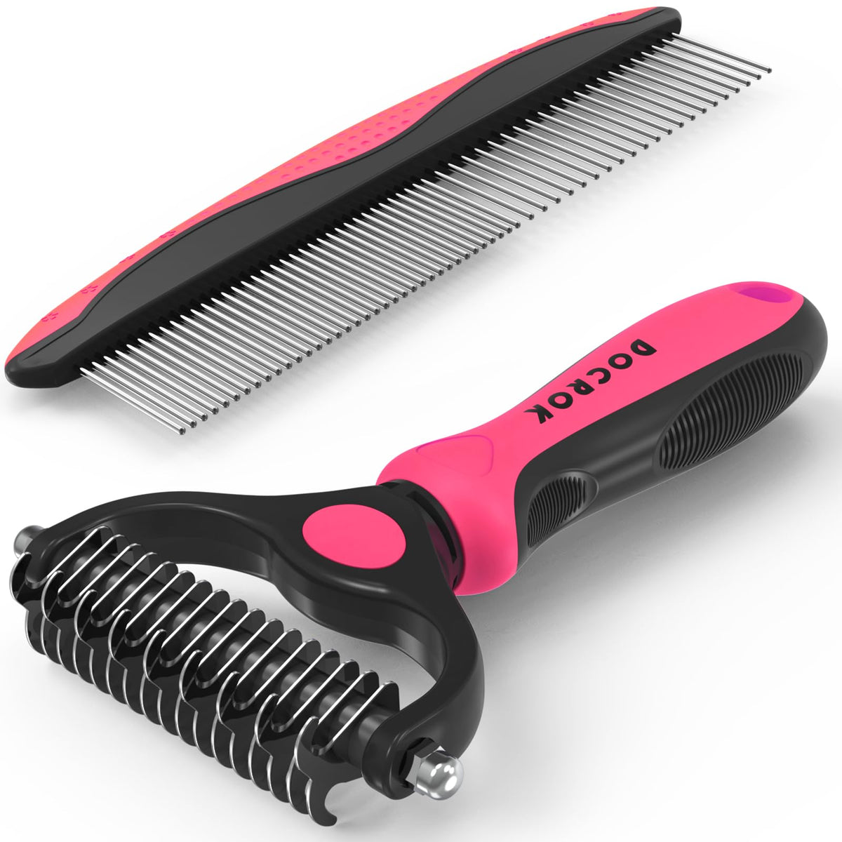 Docrok brosse démêlante pour chiens et chats, démêlage rapide et douceur.