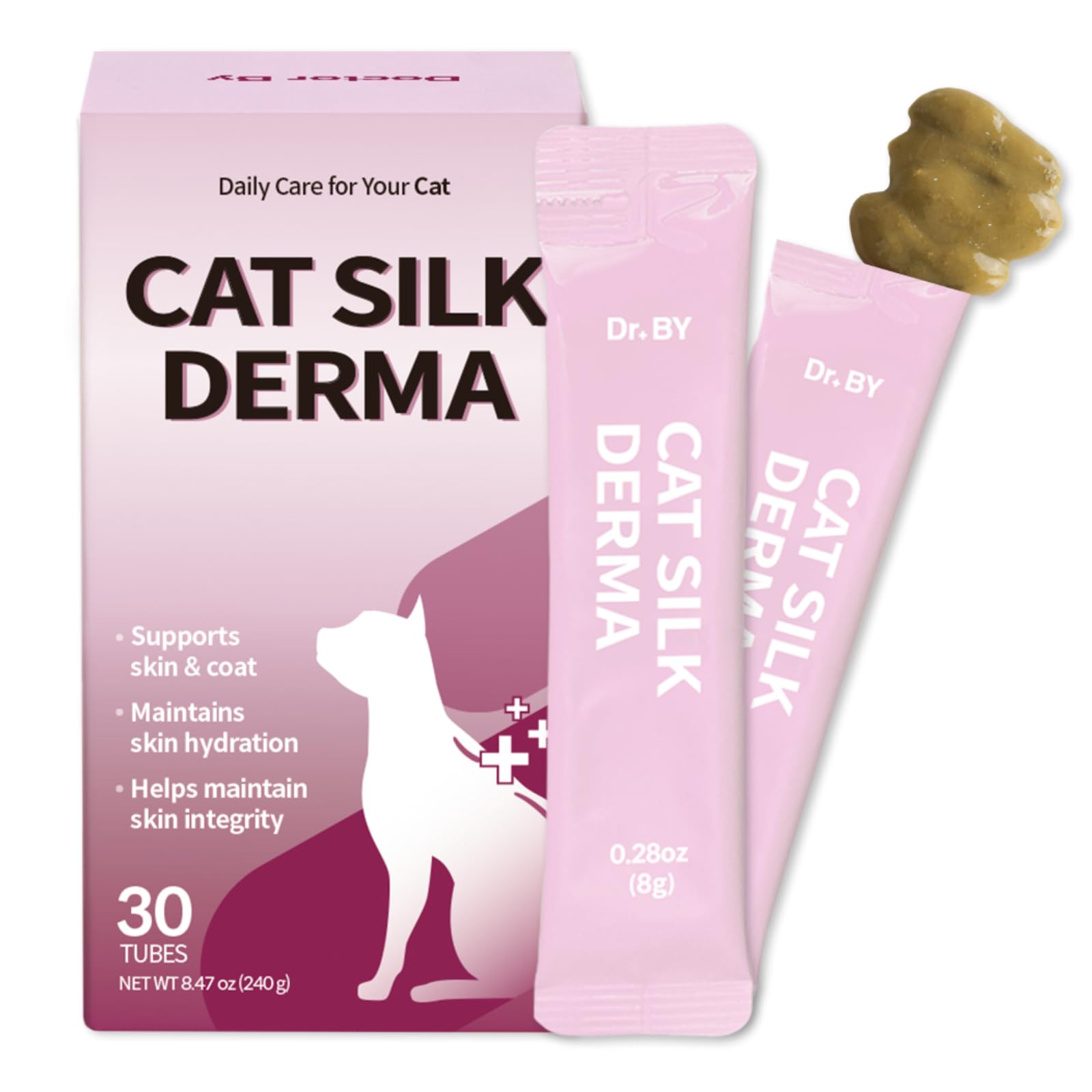 Doctor By Cat Silk Derma – portion à lécher prête à servir pour le pelage