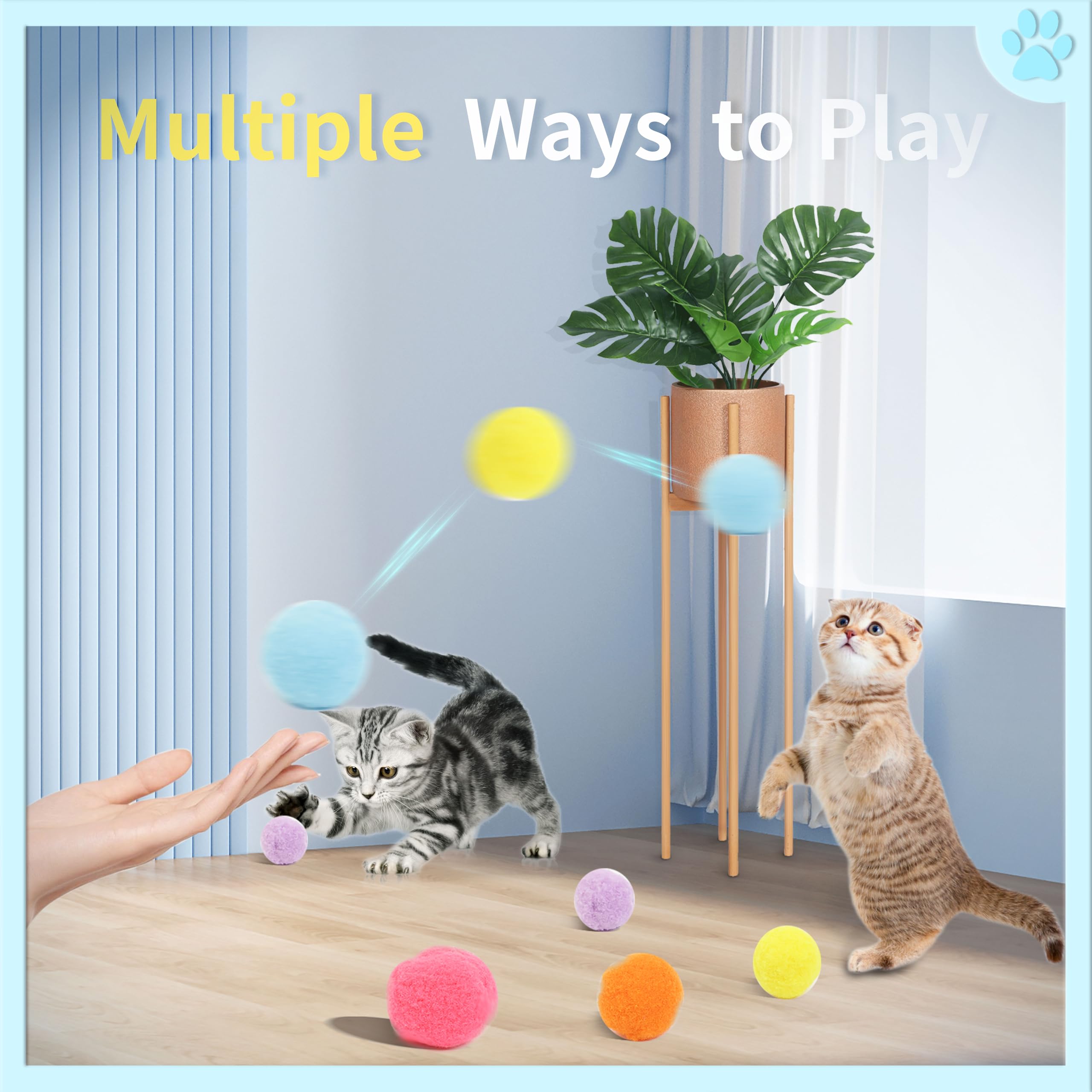 DODHEG ensemble de boules peluche colorées pour animaux