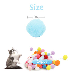 DODHEG boule peluche douce pour chat, idéal pour courir et chasser