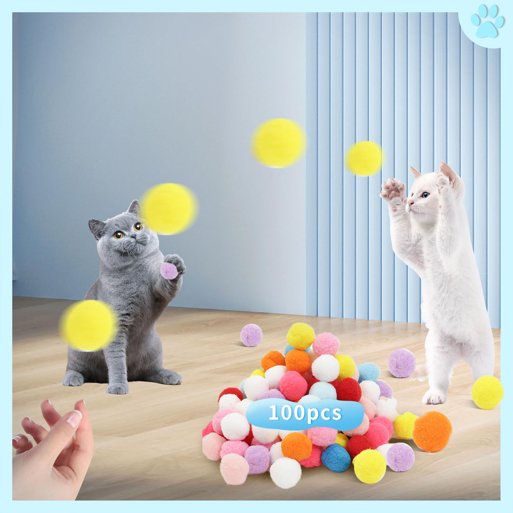 DODHEG kit 24 boules peluche, divertissement quotidien pour animaux