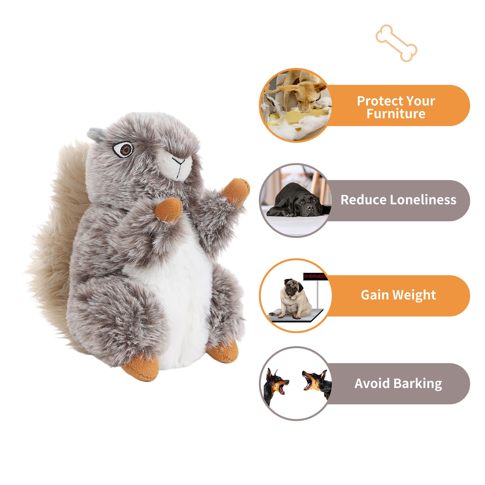 Jouet DODODOLA peluche avec papier froissé et bruit stimulant.