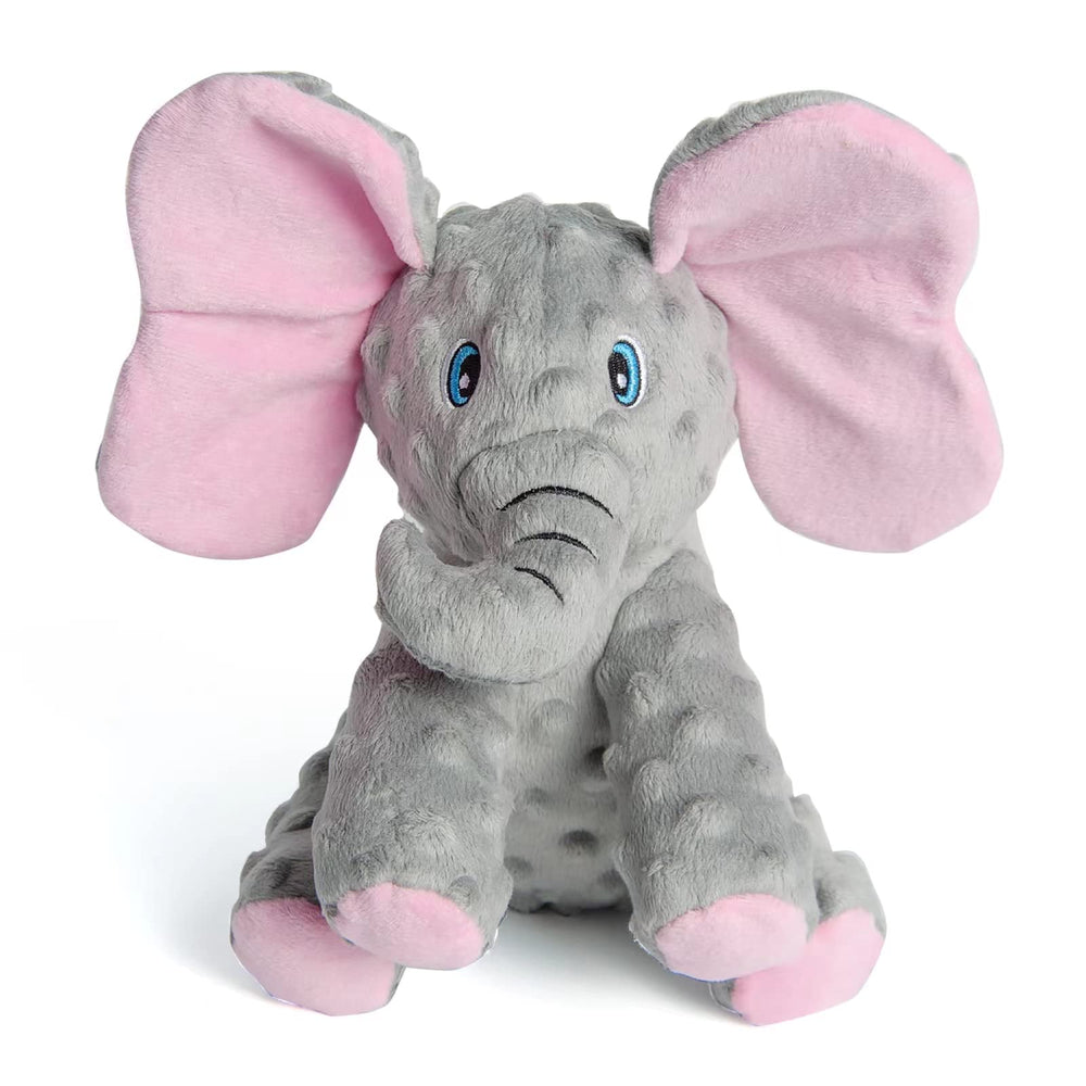Jouet éléphant DODODOLA en peluche doux avec cri pour divertir les chiens.
