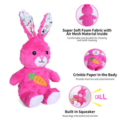 Jouet peluche DODODOLA éléphant rose, texture douce et durabilité renforcée.