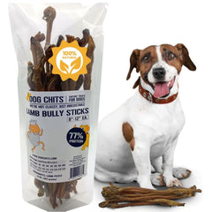 Dog Chits Bully Sticks – emballage etats-unis 8onces, friandise durable pour chiens.