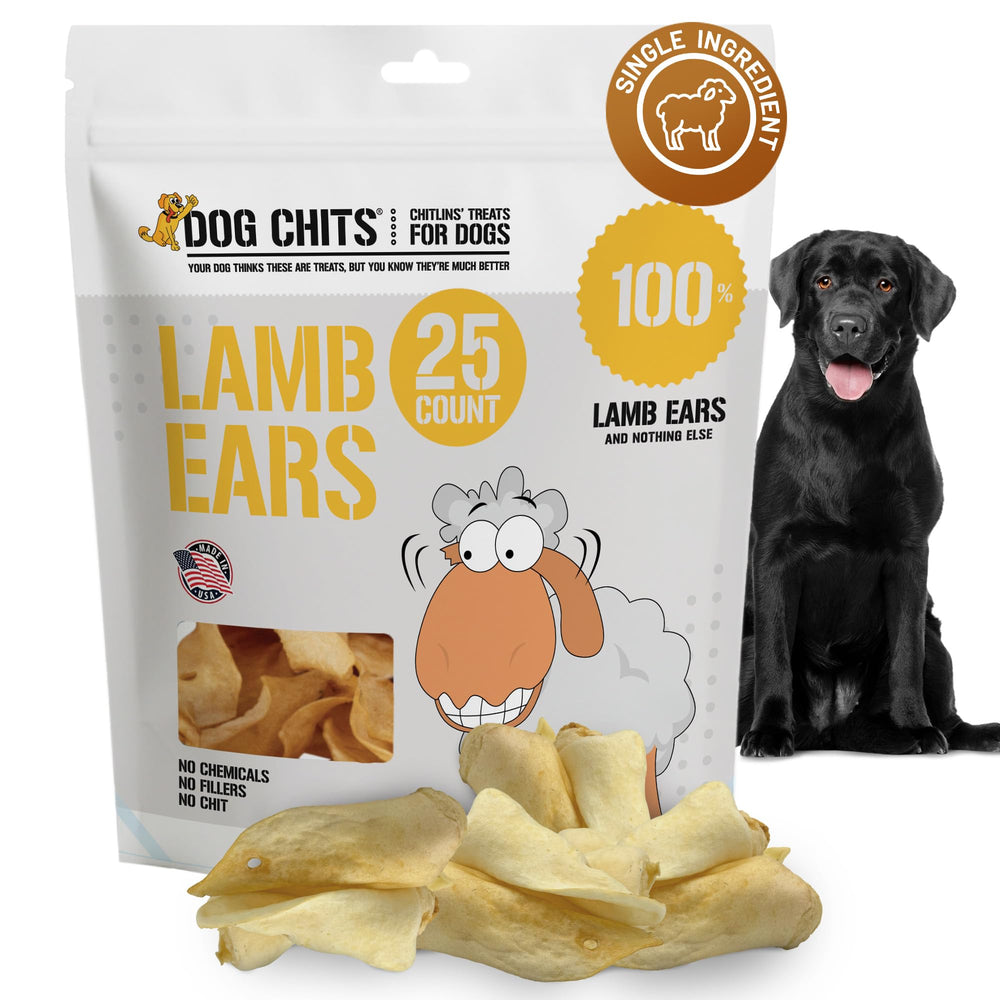 Dog Chits oreilles d'agneau naturelles – friandise naturelle pour chiens, sans additifs