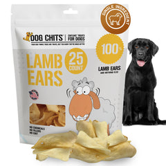 Dog Chits oreilles d'agneau naturelles – friandise naturelle pour chiens, sans additifs
