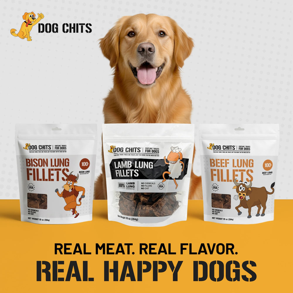 Dog Chits filets poumon d'agneau-tranches, option faible en gras pour régimes équilibrés.