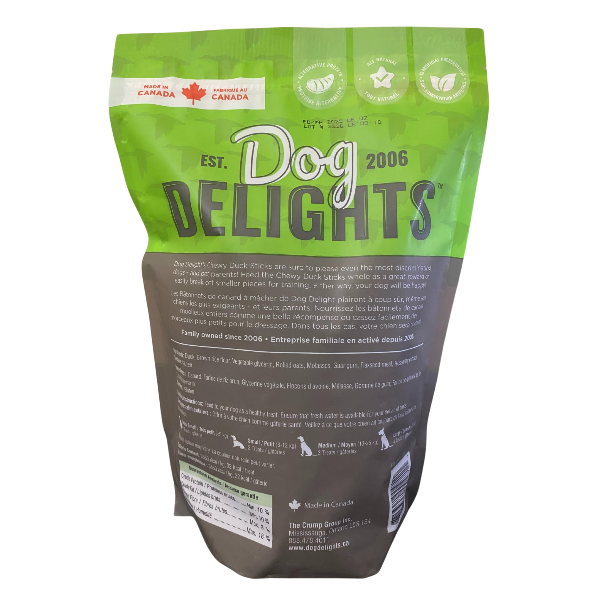 Dog Delights batonnet canard récompense idéale pour l'entraînement