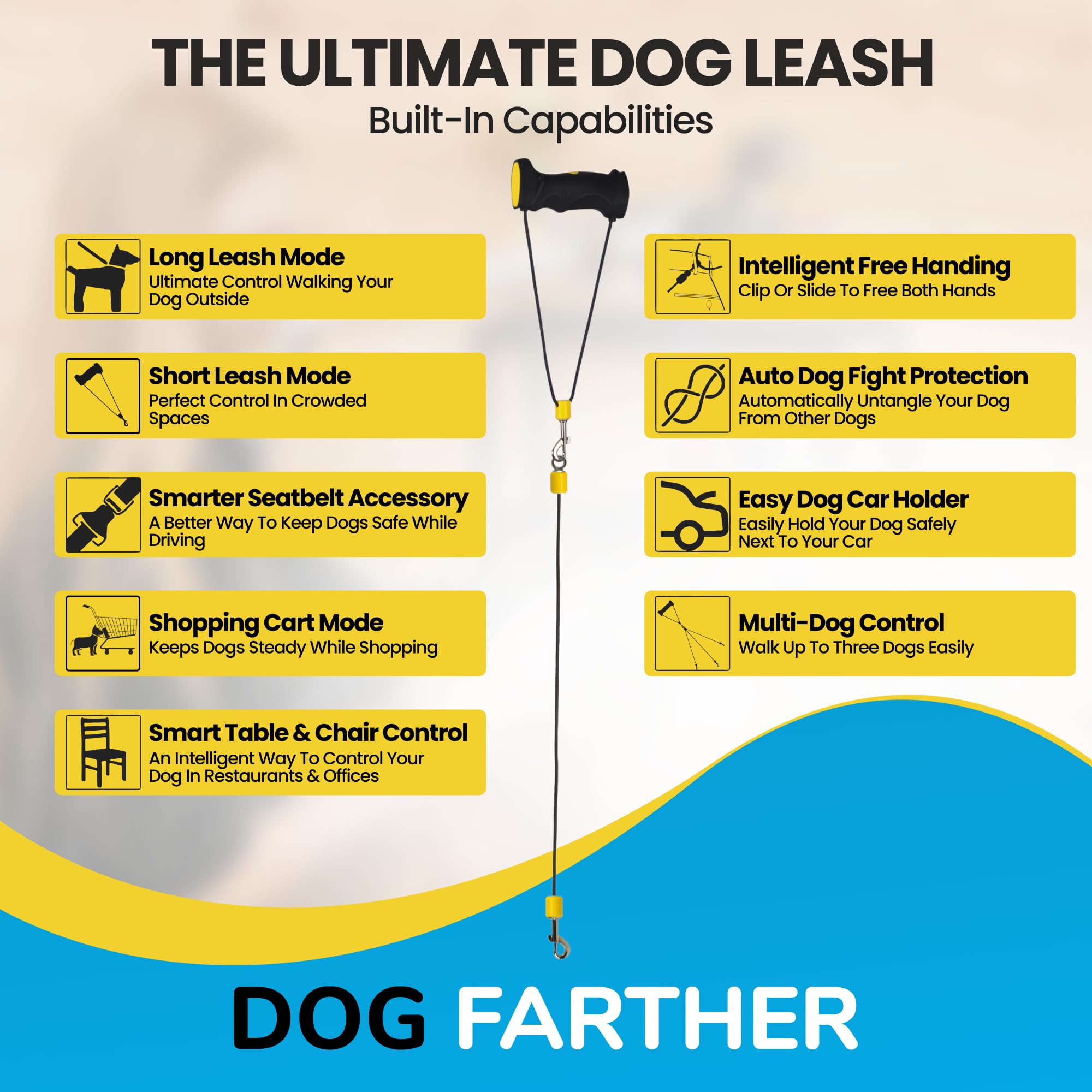 Dog Farther: mode rapide exterieur et interieur en utilisation