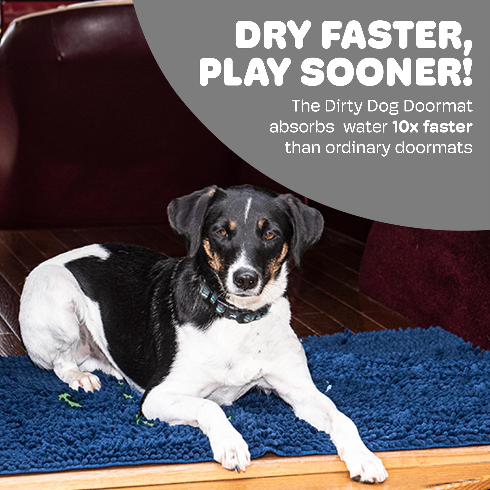 Dog Gone Smart: Dos anti-dérapant assure stabilité même avec chiens actifs.