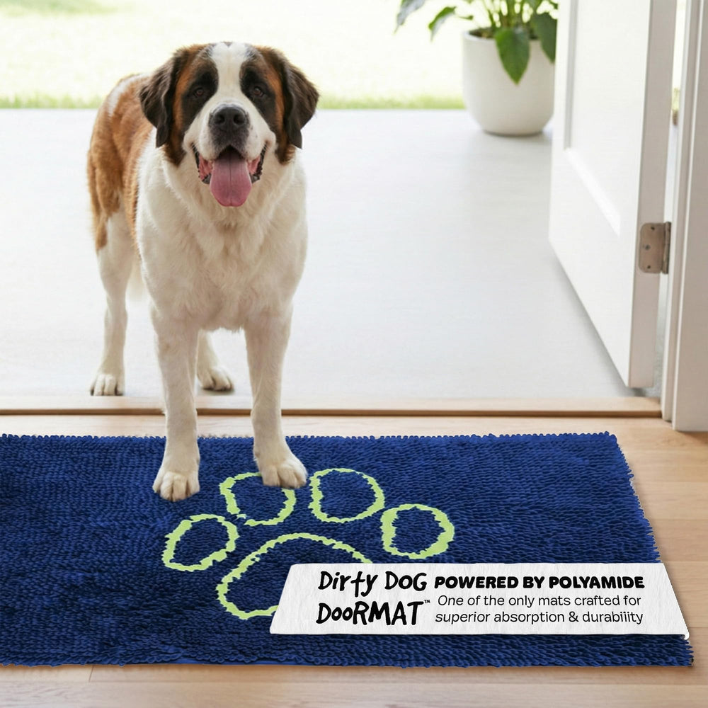 Dog Gone Smart: Tapis avant-porte marine absorbe rapidement saletés et boue.