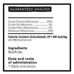 Friandise Dog Munchies sans additifs chimiques, sûre et neutre en odeur.