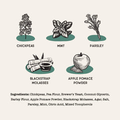 Dog Treat Naturals, ingrédients vegan et naturels, friandise saine pour chiens.