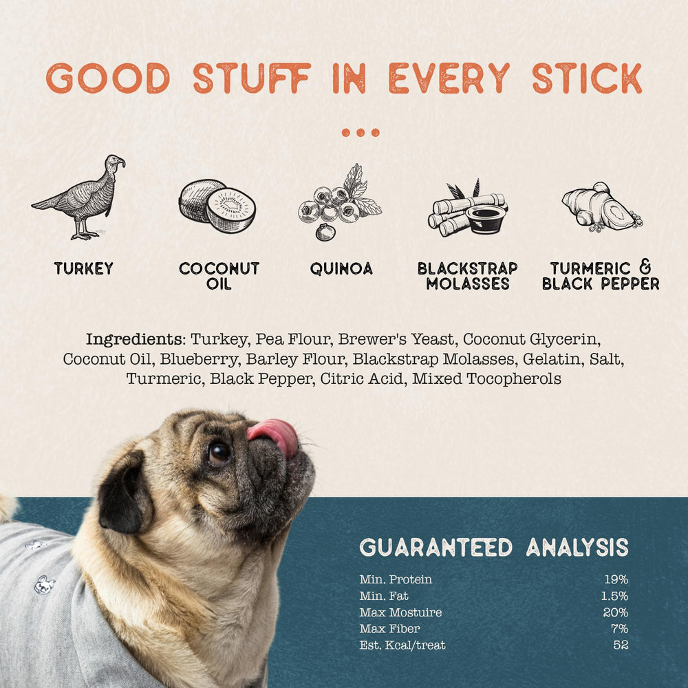 Dog Treat Naturals fabriqué aux États-Unis selon des normes de qualité élevées.