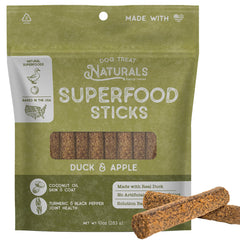 Dog Treat Naturals Canard et Pomme, sac 10 oz, récompense idéale pour l'entraînement.