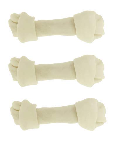 Dog Treat Outlet – os en cuir cru naturel, pack de 3 pour mastication contrôlée