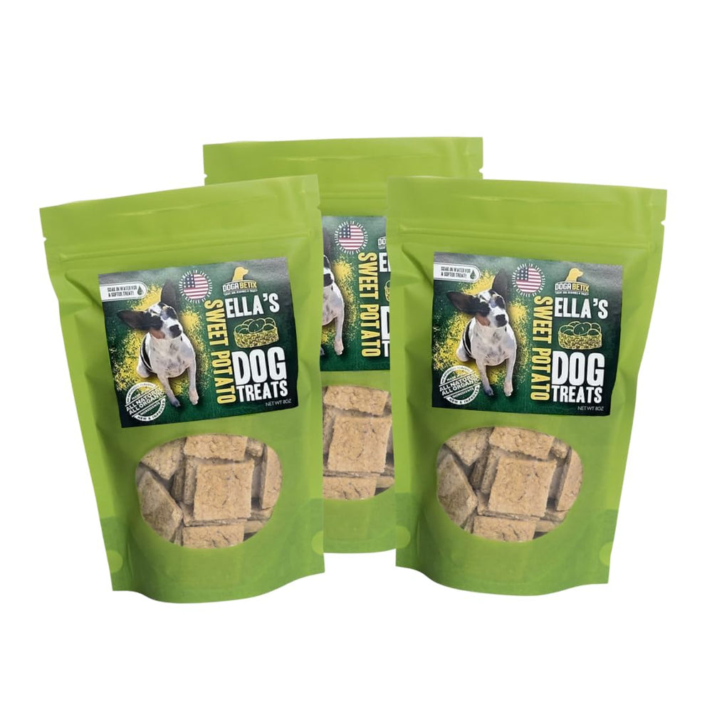 DogaBetix Ella's friandises pour chien patate-douce, goût savoureux.